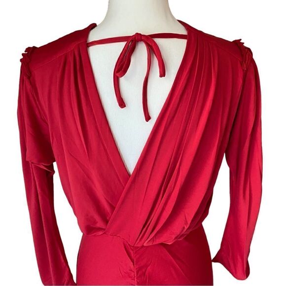 We Are HAH Ruche Ruched Red Dress Size Small Revolve NWT - Picture 10 of 14